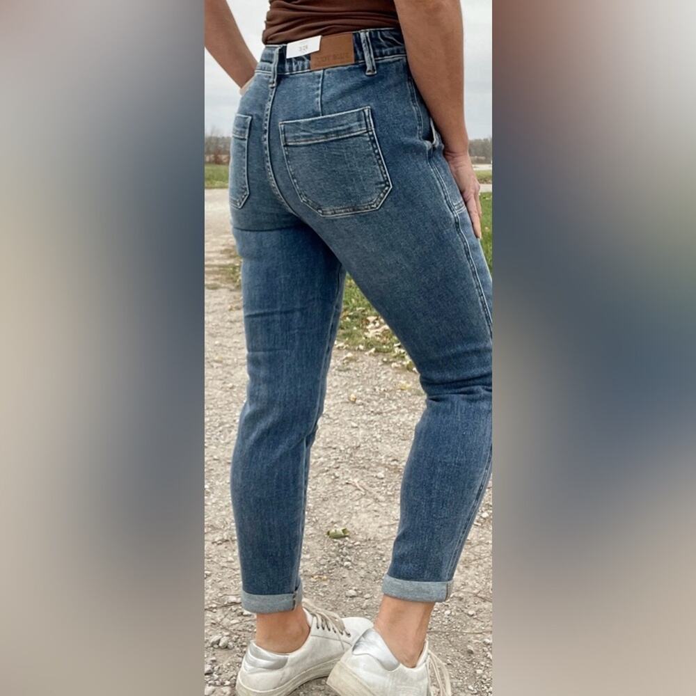 Judy Blue Straight Leg Paxton Joggers Jeans with Tie Detail 5/27 - Picture 5 of 11